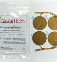 2" Round Electrodes, Tan Cloth Topping, High Quality, Premium Gel Electrodes