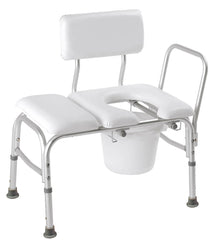 Carex Deluxe Padded Transfer Bench with Opening & Bucket