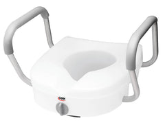 Carex E-Z Lock Raised Toilet Seat w/ Armrests