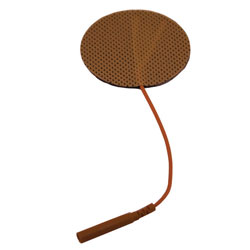 Self-Adhesive Electrodes, 2" Round Tan Cloth, Foil Pouch