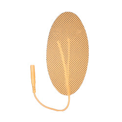 Self-Adhesive Electrodes, 2" x 4" Oval Tan Cloth, Foil Pouch