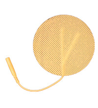 Self-Adhesive Electrodes, 3" Round Tan Cloth, Foil Pouch