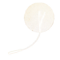 Self-Adhesive Electrodes, 3" Round White Cloth, Foil Pouch