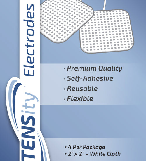 InTENSity Self-Adhesive Electrodes, 2" x 2" White Cloth