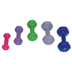 5 Piece Vinyl Dumbbell Set