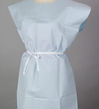 Gowns, Disposable Paper Gowns 30"x42", Standard, Blue 50/case, 3-Ply