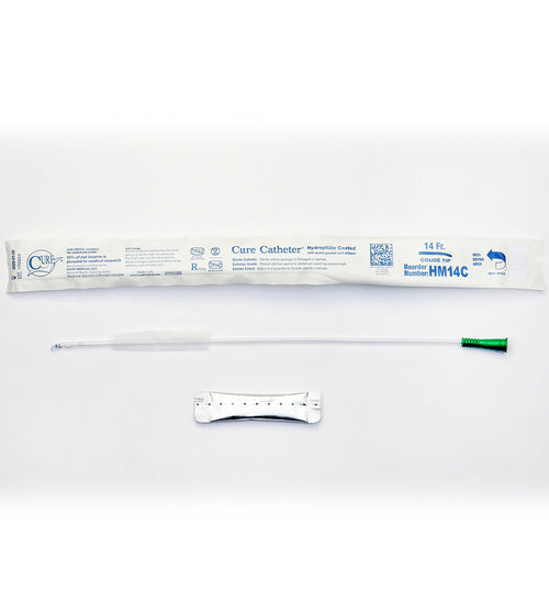 Cure Medical Hydrophilic Coudé Catheter – Male 16"