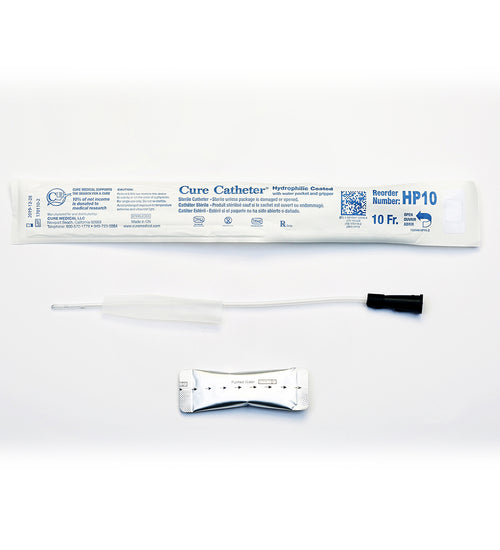 Hydrophilic Cure Catheter® – Pediatric 10" Straight Tip