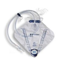 Dover Urine Drainage Bag with Needle Sampling Port, 40" Tubing, 2, 000 mL, Hook-and-Loop Hanger