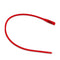 Dover™ Red Rubber Coudé Catheter, 16" Length, Hydrophilic Coating