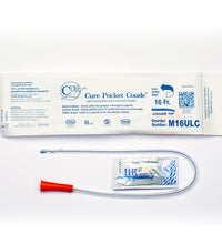 Cure Medical Pocket Catheter with Coudé Tip, Male 16"