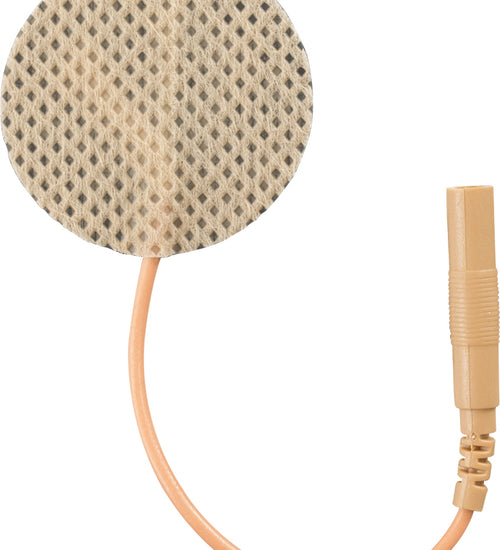 1.25" Round Tan Cloth Electrodes