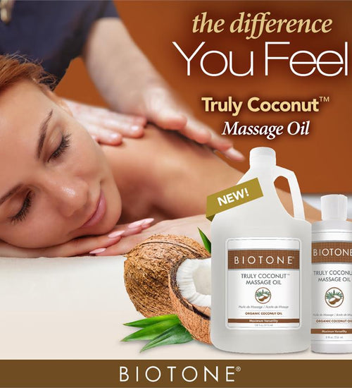 Biotone Truly Coconut Massage Oil with Organic Coconut