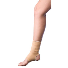 Body Sport Slip On Ankle Compression Open Toe Open Heel Beige Latex Free