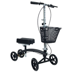 Steerable Dual Brake Knee Walker with Basket