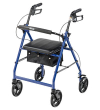 Aluminum Rollator Rolling Walker with Fold Up and Removable Back Support and Padded Seat