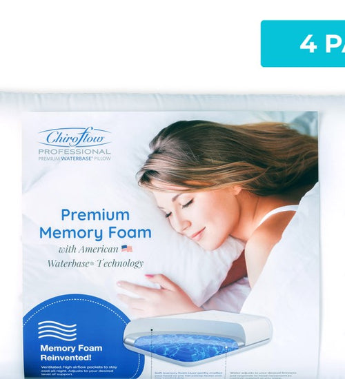 Chiroflow Memory Gel-Foam Waterbase Pillow (4-pack)