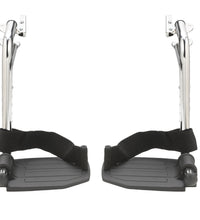 Chrome Swing Away Footrests with Aluminum Footplates