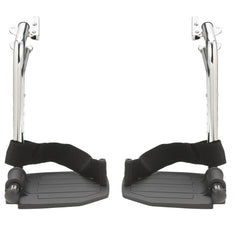 Chrome Swing Away Footrests with Aluminum Footplates