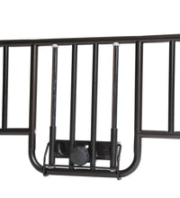 No Gap Half Length Side Bed Rails with Brown Vein Finish