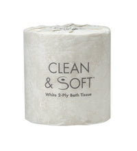 Clean & Soft 2 Ply Toilet Tissue, Case of 80 rolls