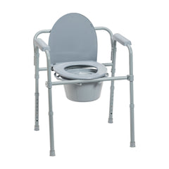 Steel Folding Deep Seat Bedside Commode