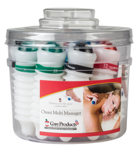 Omni® Multi-Massage Roller Display White Cap Mix Colors