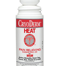 CryoDerm Heat Pain Relieving Warming Lotion, 3oz Roll-On