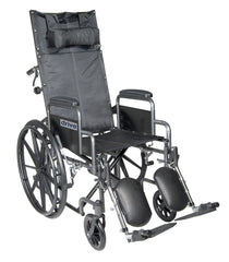 Silver Sport Reclining Wheelchair with Elevating Leg Rests